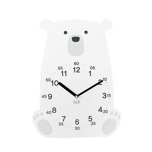 Lovely Polar Bear non-ticking Silent Wall Clock | silent wall clock,decor housewarming gift,wooden wall art,Owl clock,BEZIT