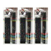 Aurora Black Pencil 5 pcs x 3 Sets With Paper Tube Case