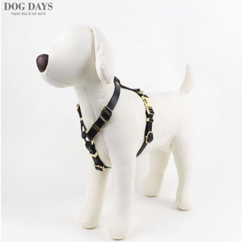 Retro leather gold harness(Black)