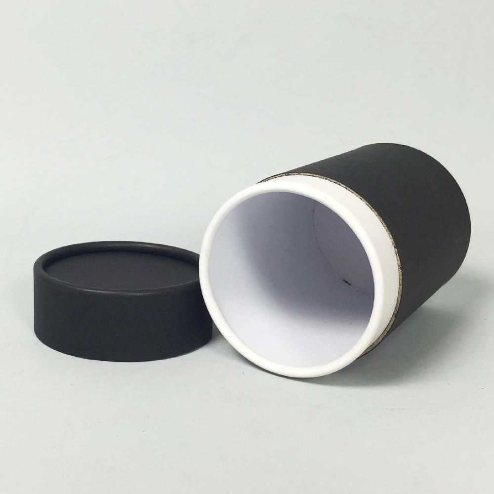 Paper tube 65-S(Black)_Cosmetic Candy Pharmaceutical Packing Box Cylinder Gift Box Wrapping Supplies