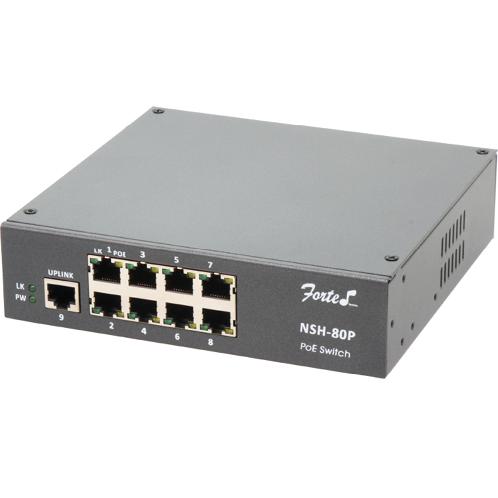 NST PoE NSH-80P allows Powered Devices (PDs) to receive both power and date from PoE switch