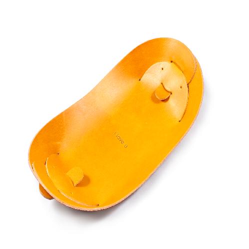 I LOVE YOU TRAY_ B | leather tray, suvenior,