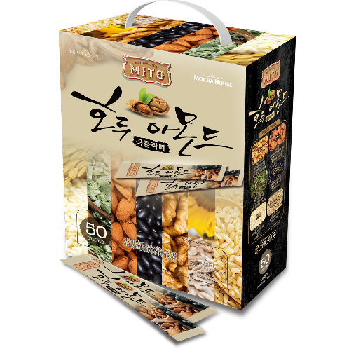 MITO Walnut Almond Grain Latte 50T(Solid Tea) | Solid Tea, Korea Tea, Grain Tea, delicious , nuts, grain, almond, walnut, mito, delicious, tea, nuts, grains