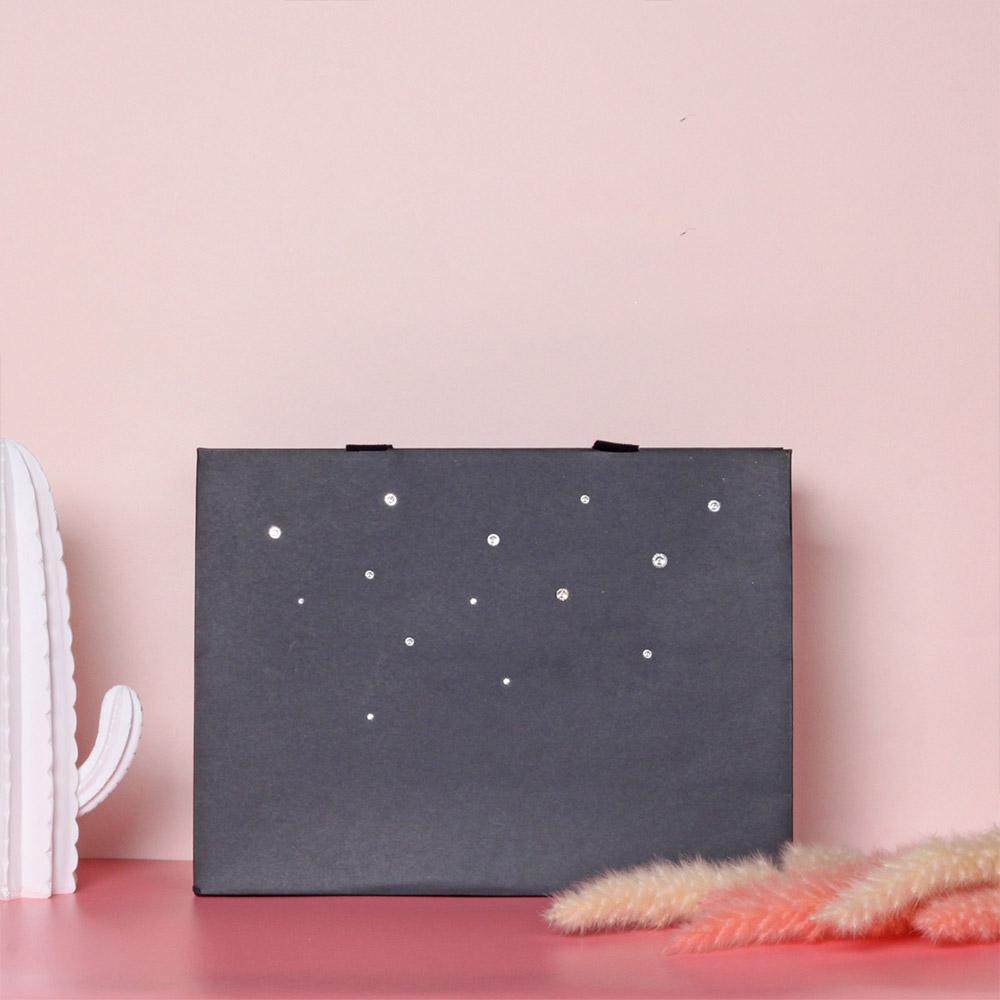 Premium Kraft Bag with shiny rhinestones