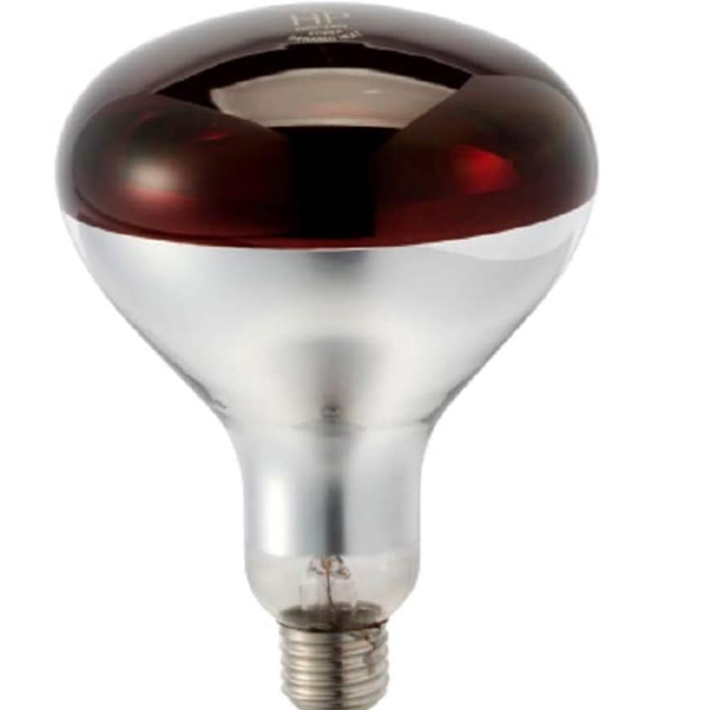 JK HEAT PLUS 250W R40 Ruby Infrared Heat Bulb Hard Glass 120V