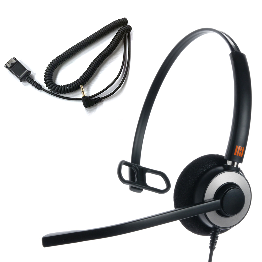 IPD IPH-160 Monaural NC Headset with 2.5mm jack for Ciso SPA, Polycom IP 320,321,330,Panasonic KX an
