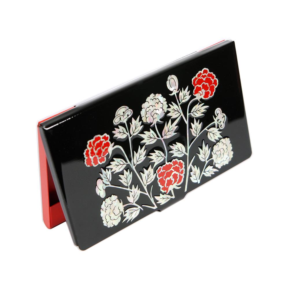 Mother of Pearl Business Card Case Credit Id Name Holder Travel Wallet Art Painting Design