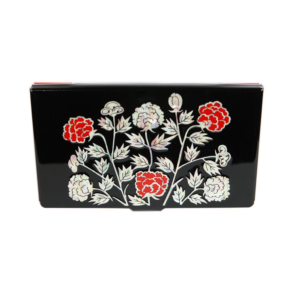 Mother of Pearl Business Card Case Credit Id Name Holder Travel Wallet Art Painting Design