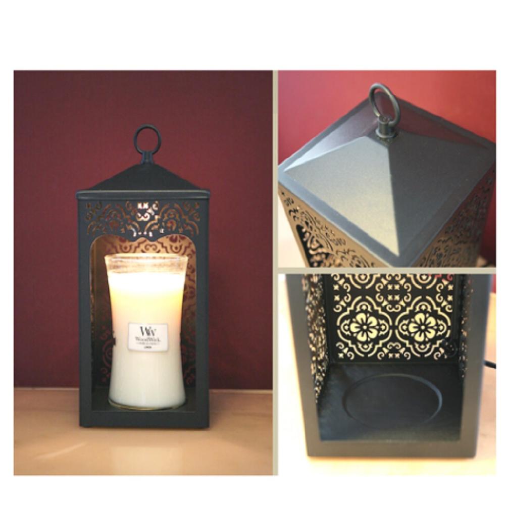 Aroma Candle Candle Lantern Lamp Candle Stand Candle Warmer (Scroll)/Black Touch