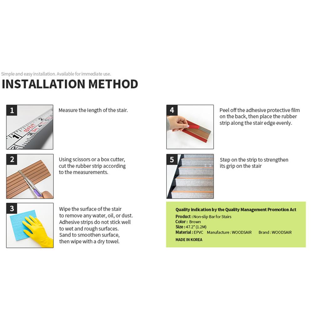 aisonsafe Non Slip Stair Treads PVC Stair Nosing