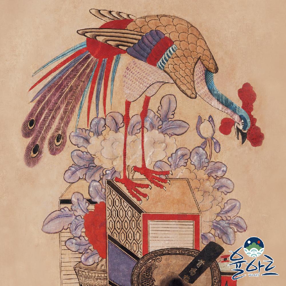 Korean Folk Art Frameless Art Print, minhwa drawing Korean art poster for home deco_'Chaekgeorido'