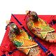 full image Handcrafted Wooden Woodworking mandarin duck Duck wild goose A Set