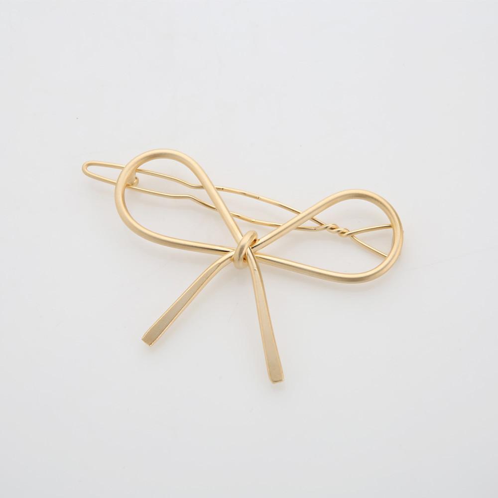 Jinccecil ribbon hairpin - Matte Gold