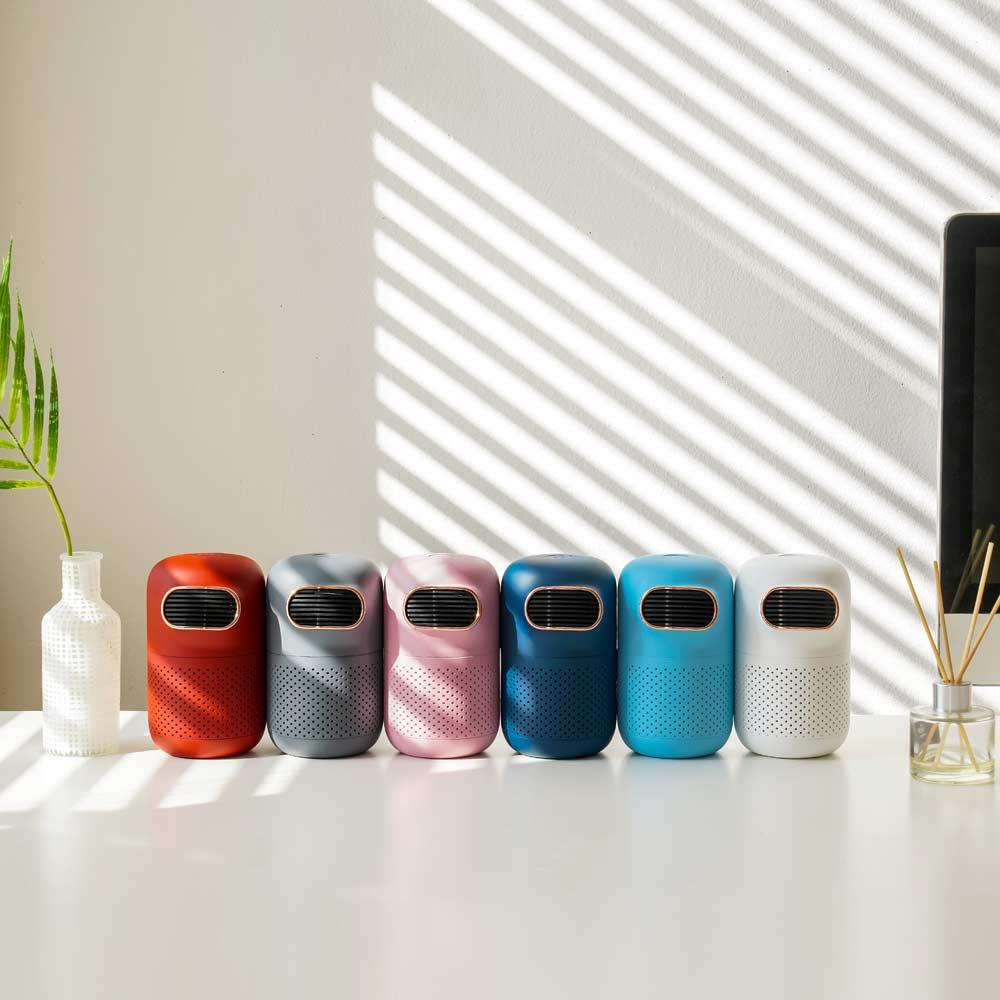 Cheongwoo C&T ROBA Mini Portable Air Purifier + Cup Holder / Color : Baby Pink