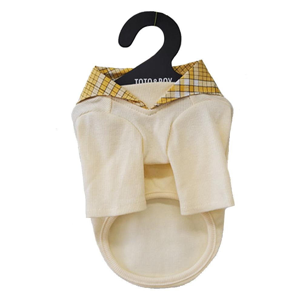 Rora Check Sailor T-shirt (Yellow / M size)