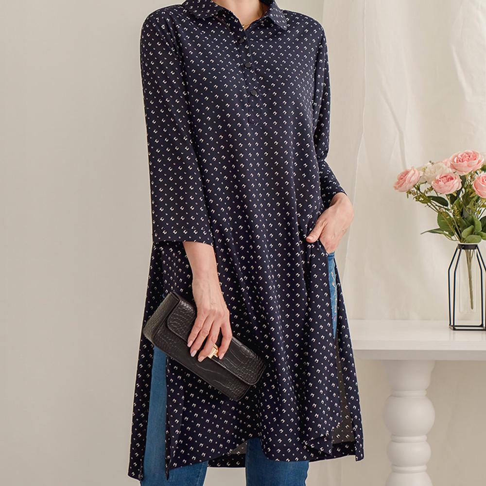 Madam Grace Amor Slit Long Blouse