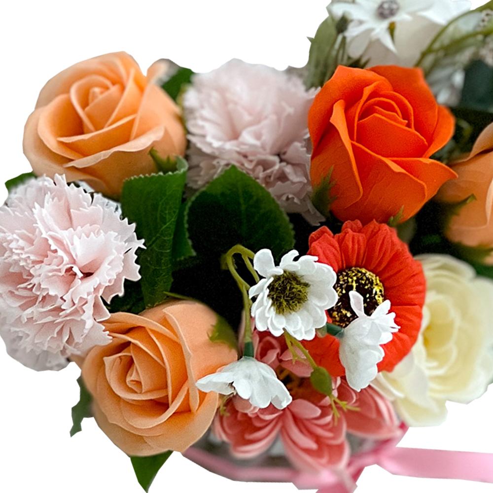  Soap Flower Carnations Center Piece  M (Peach Pink)