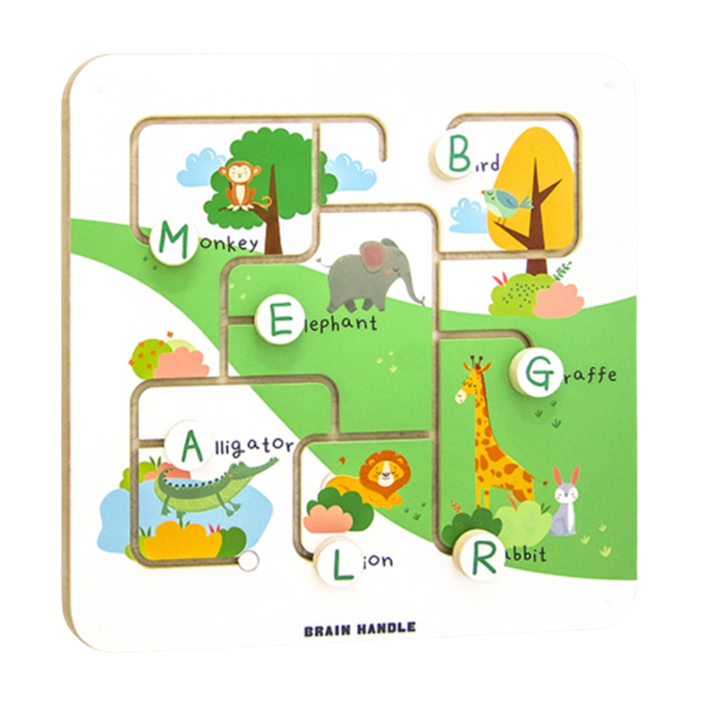 sliding education alphabet animal