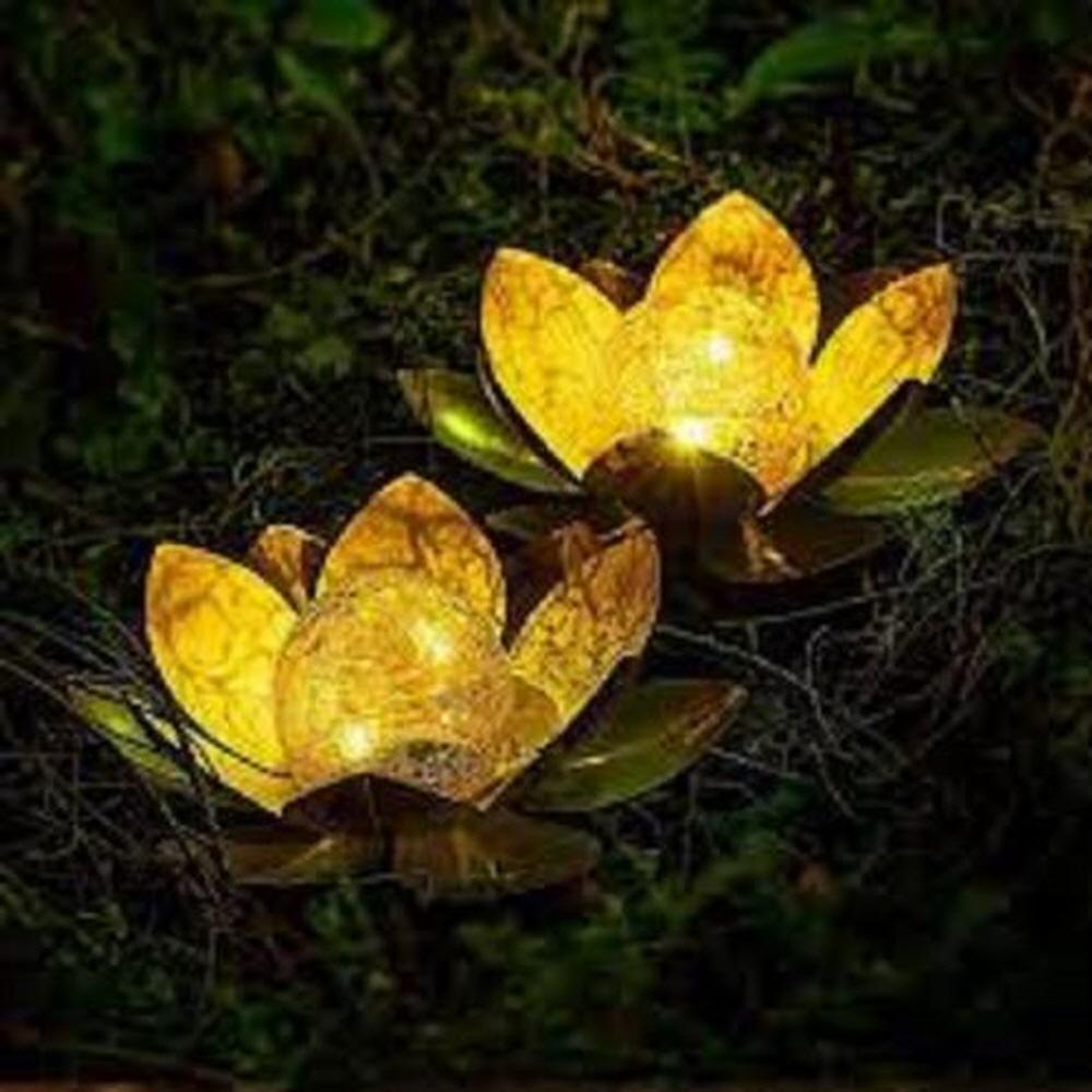 DAEWANG King Lotus Flower Light Lamp Solar Panel LED (5 Sets) Interior Home Decoration for Religious