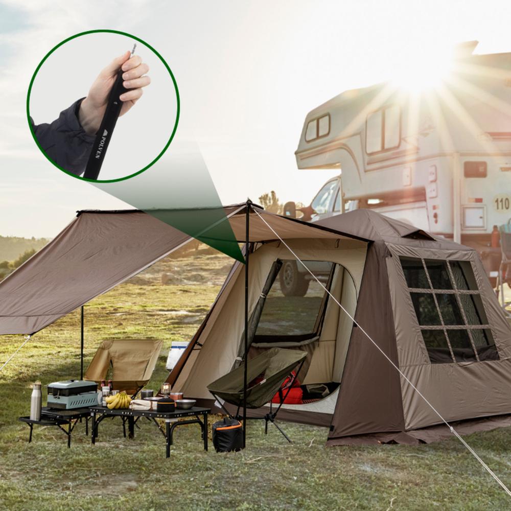 POLVEN adjustable slide tent tarp pole (2100mm / 2800mm)