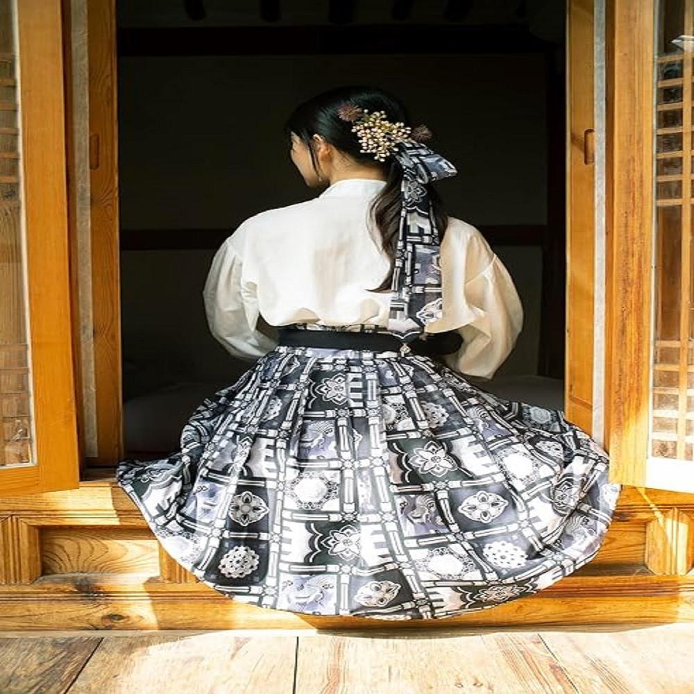 LEESLE Korean Traditional Hanbok HairBand Daenggi Scarf Hair Ribbon Accessroy(47.24in x 2.36in) (VER