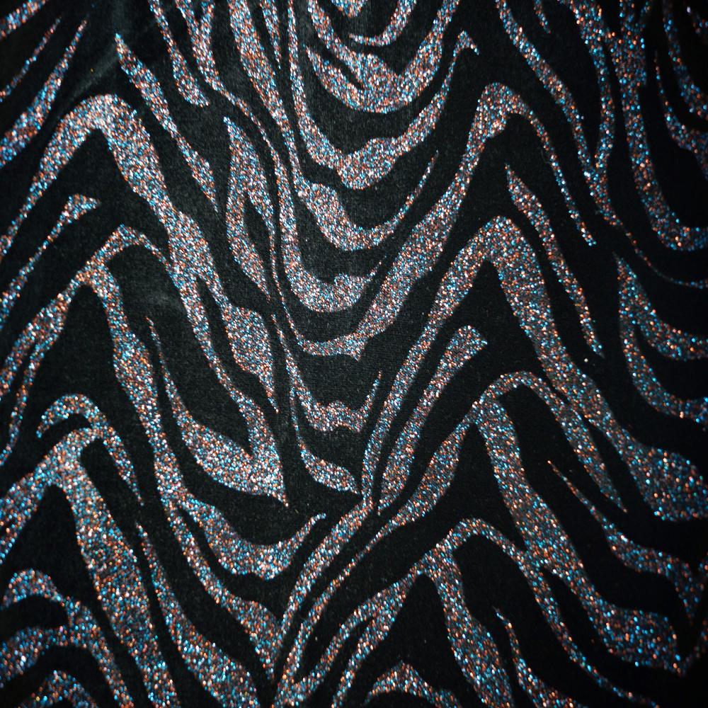 SJ Poly Span Velvet with Multi Glitter