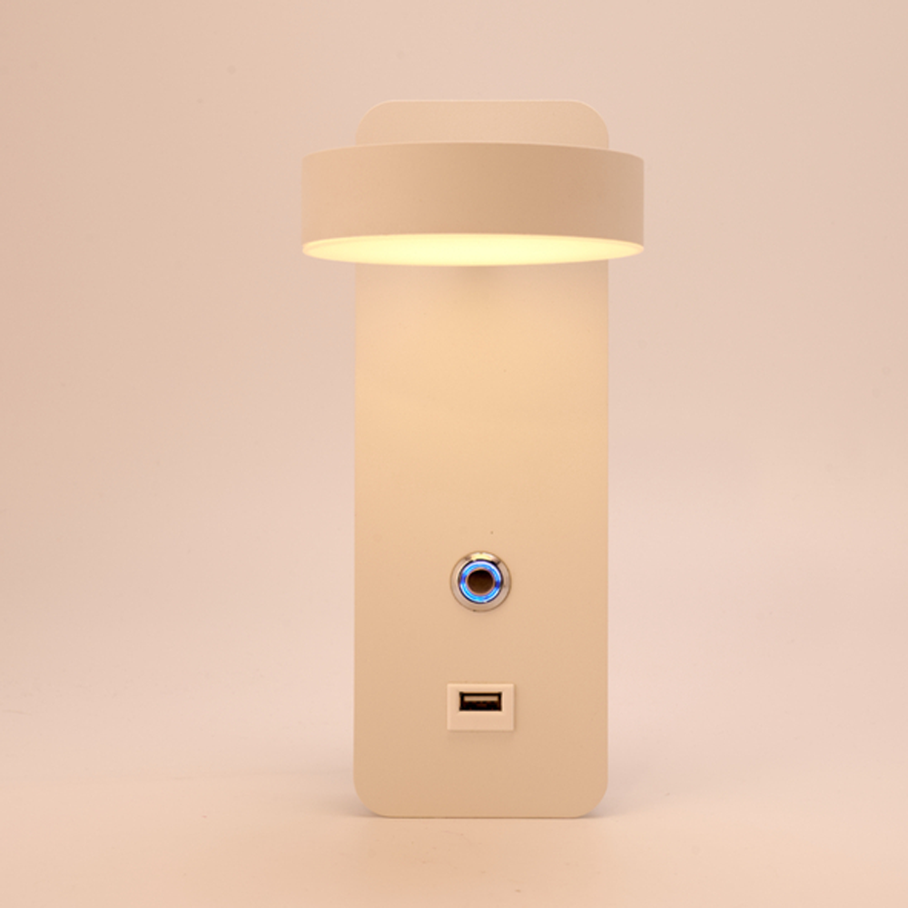 DAVCH Circle and Rectangle Wall lights for bedroom, bathroom, stairway, and living room, USB A typle