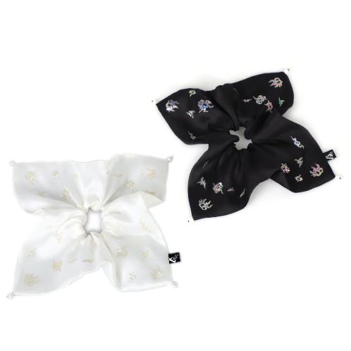 cloud nacre squre scrunchie | korea heritage, squre scrunchie, nacre, korea heritage, squre scrunchie, nacre