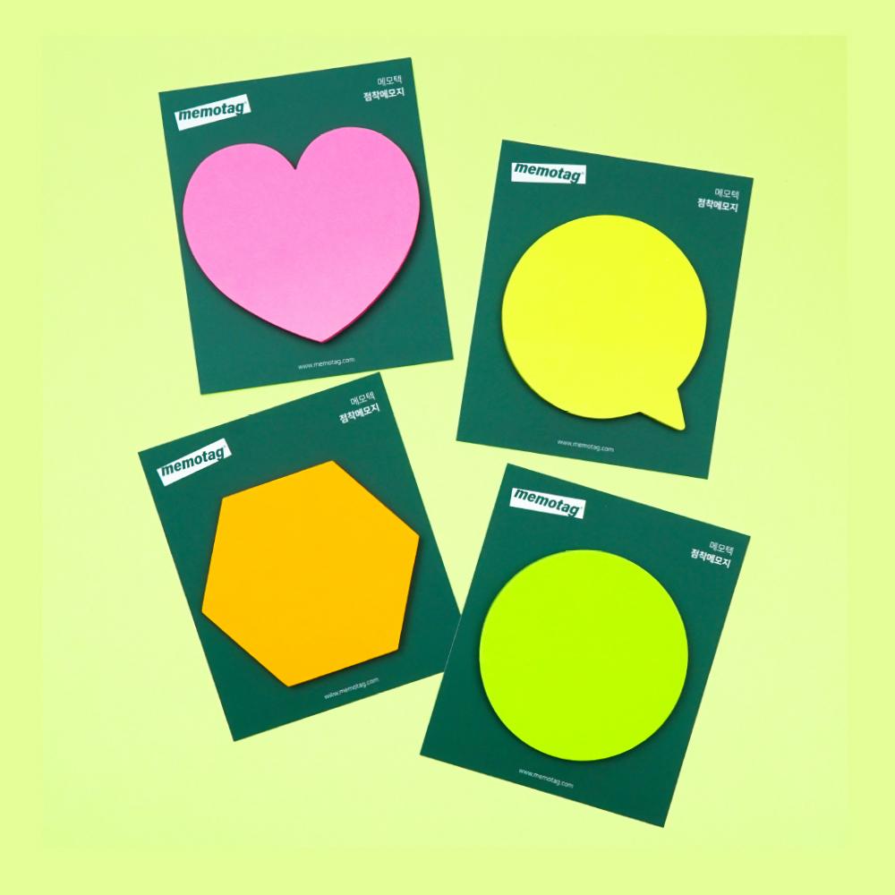 [Shape Sticky Notes] Speech bubble, Hexagon, Heart,Circle shaped Sticky Notes