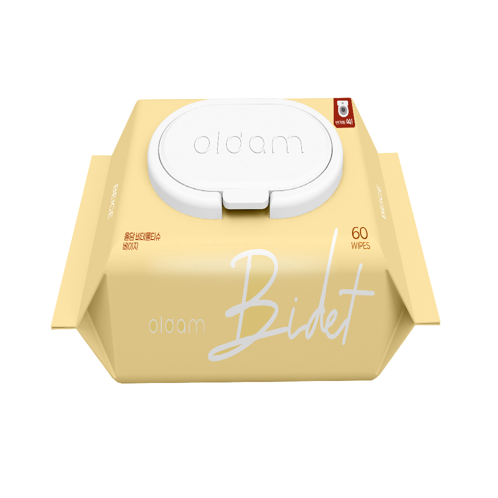 Oldam Beige Bidet Wipes